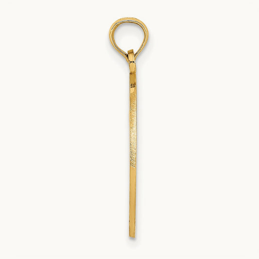 KEY WEST Sailboat Circle Charm, 14K