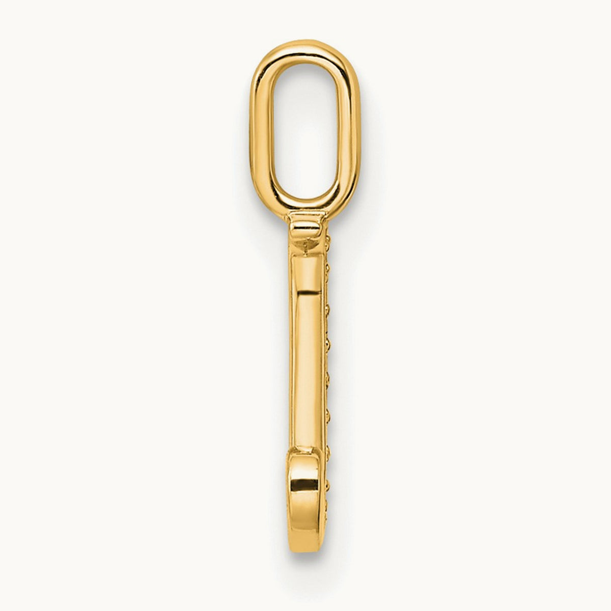 Diamond Letter J Initial Pendant, 14K