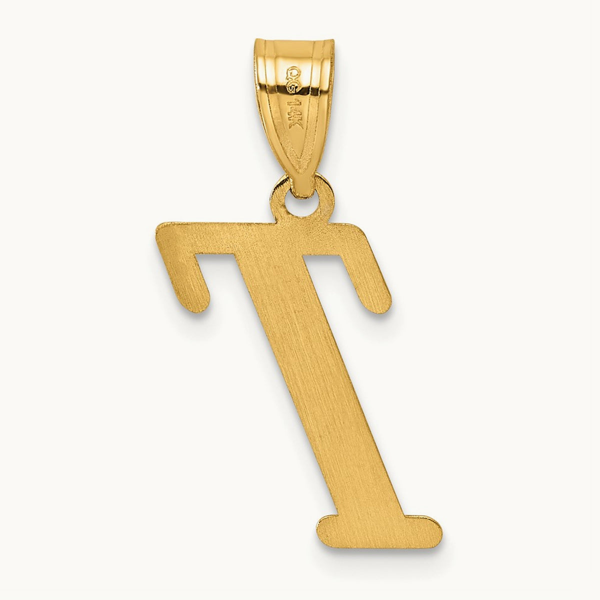 Polished Initial Pendant — T