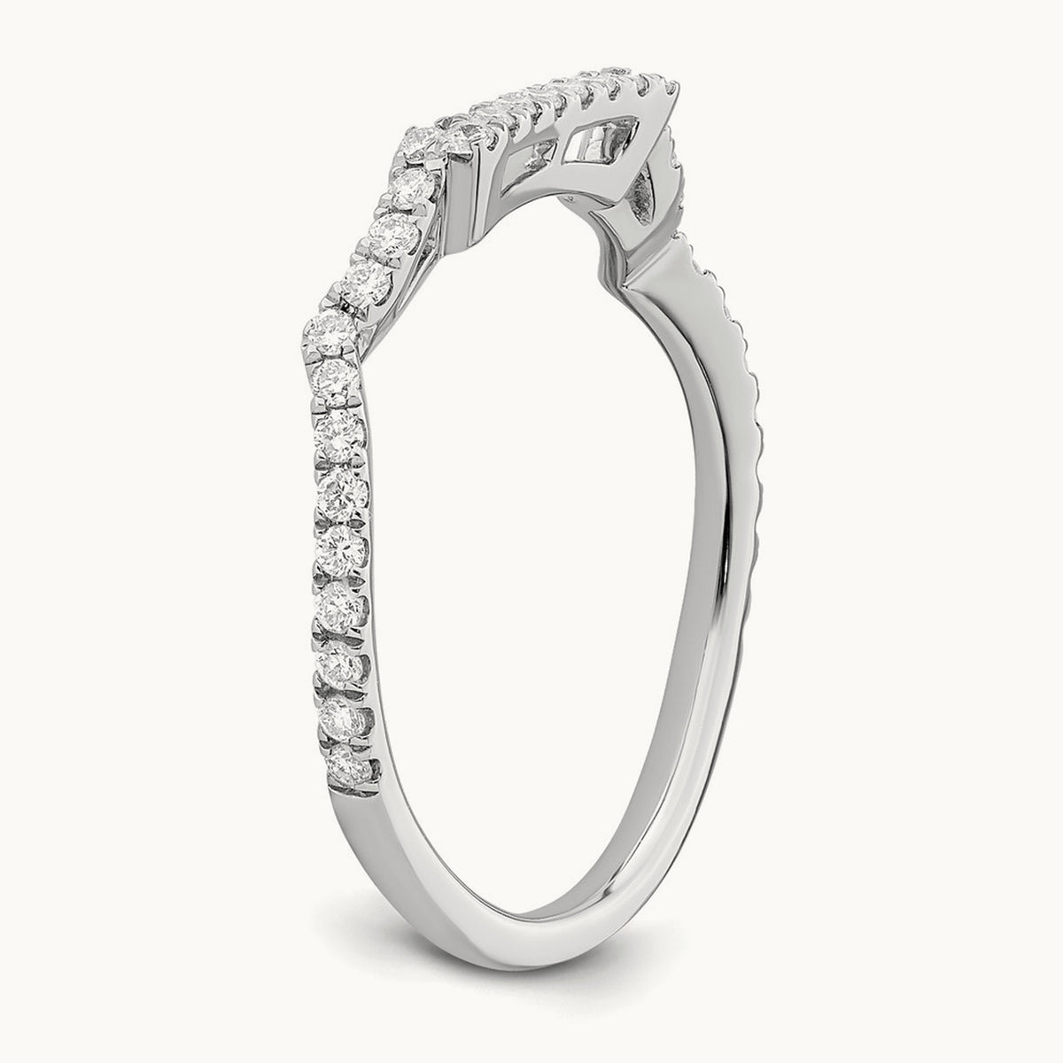 Notched Contour Wedding Band — 2/7 ct, 7