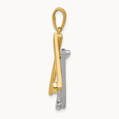 Star Of David Pendant, 14K Two-tone