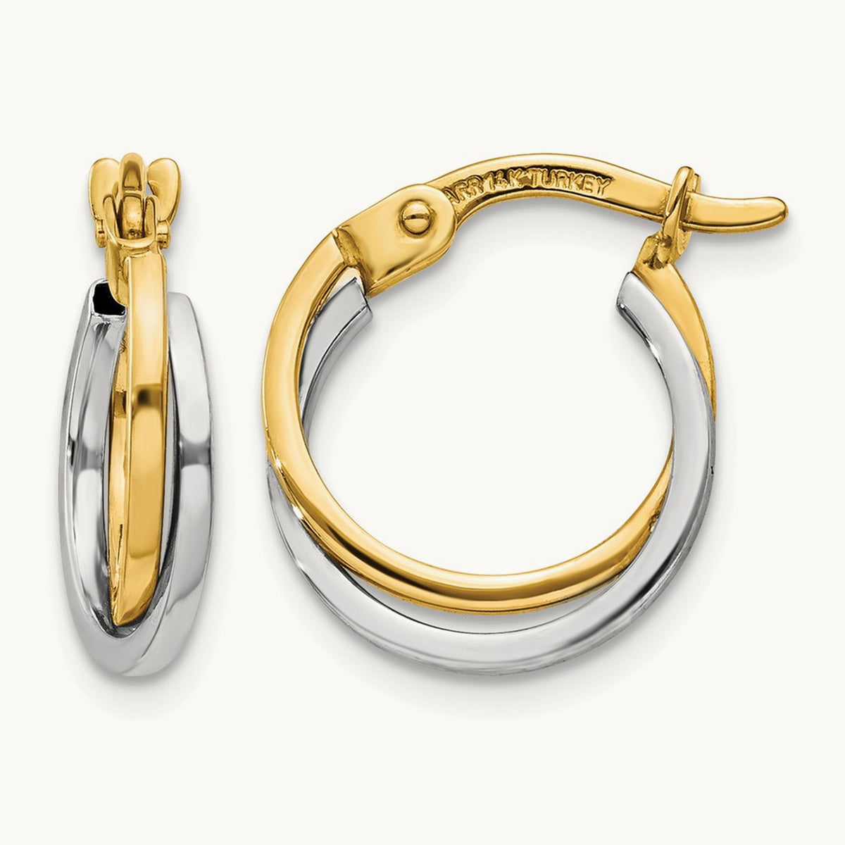 Polished Hollow Hoop Earrings — photo set