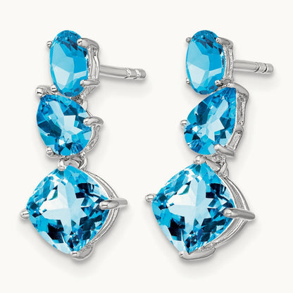 Blue Topaz Dangle Earrings — photo set