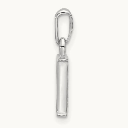 Diamond Letter P Initial Pendant, 14K White Gold