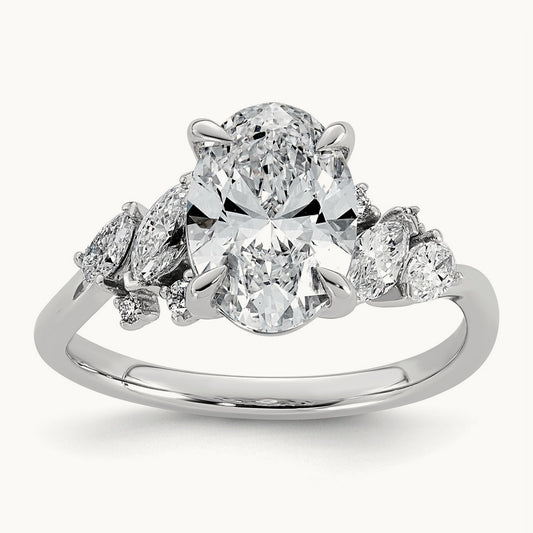 Oval Center Ring, 2.50 ct tw Lab-Grown Diamond