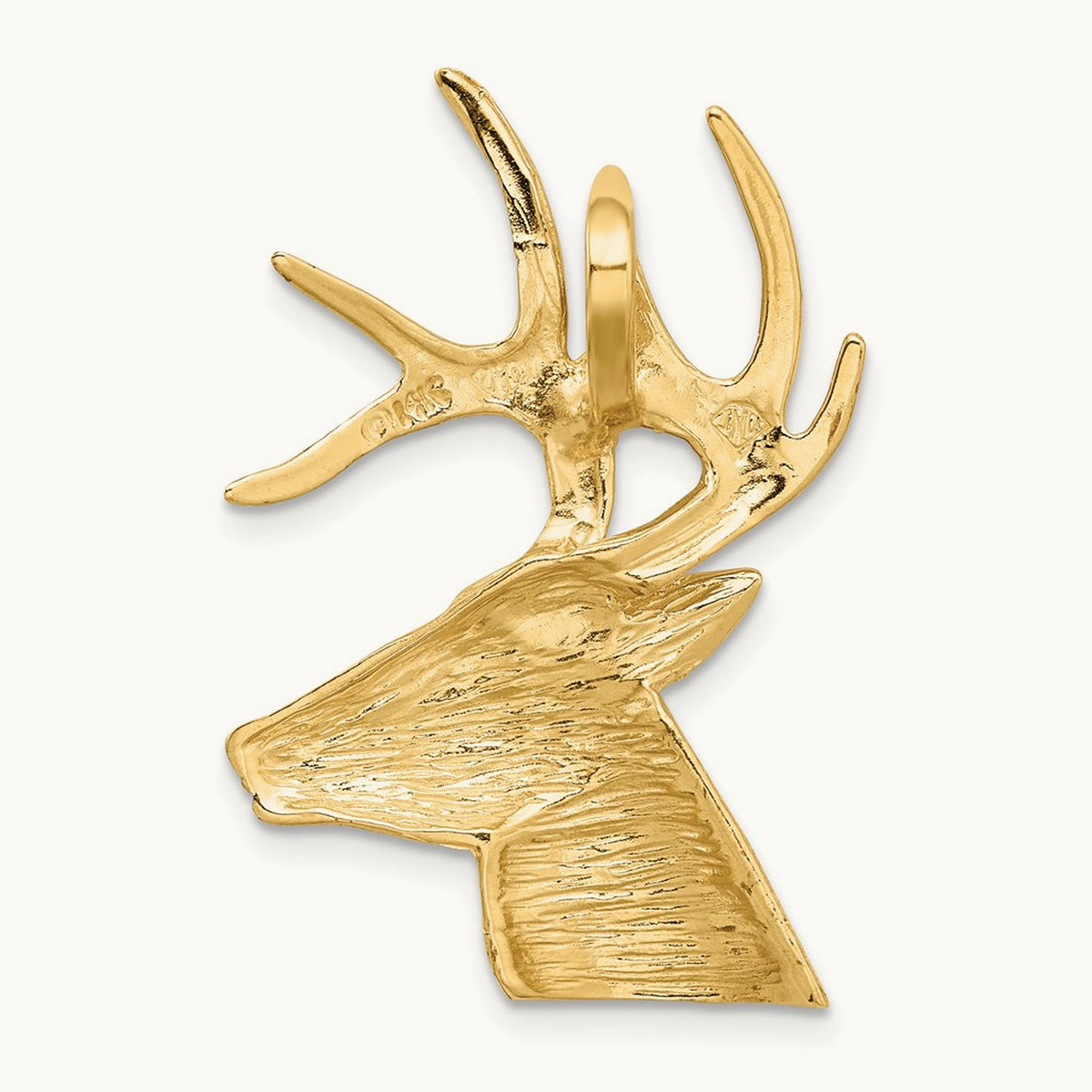 Laser Cut Deer Charm, 14K