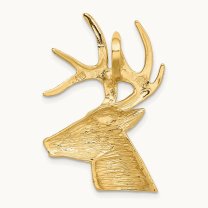 Laser Cut Deer Charm, 14K