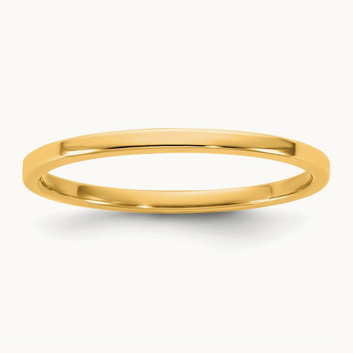 Lightweight Flat Band, 1.5mm, 10K Yellow Gold