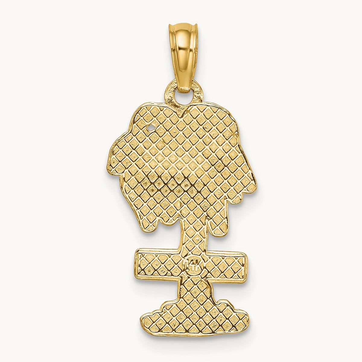 2-D ST. MARTIN On Palm Tree Charm, 14K