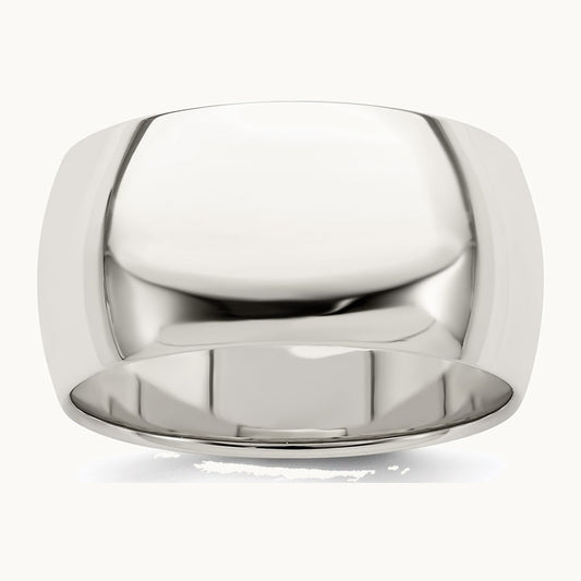 Sterling Silver 10mm Half Round Band