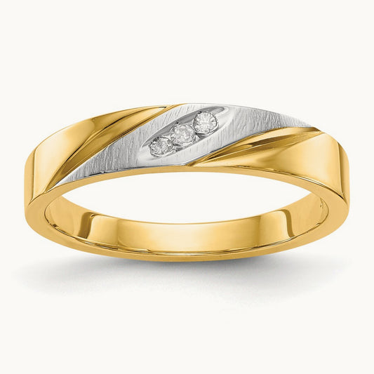 AA Quality Trio Ladies Complete Wedding Band, 14K