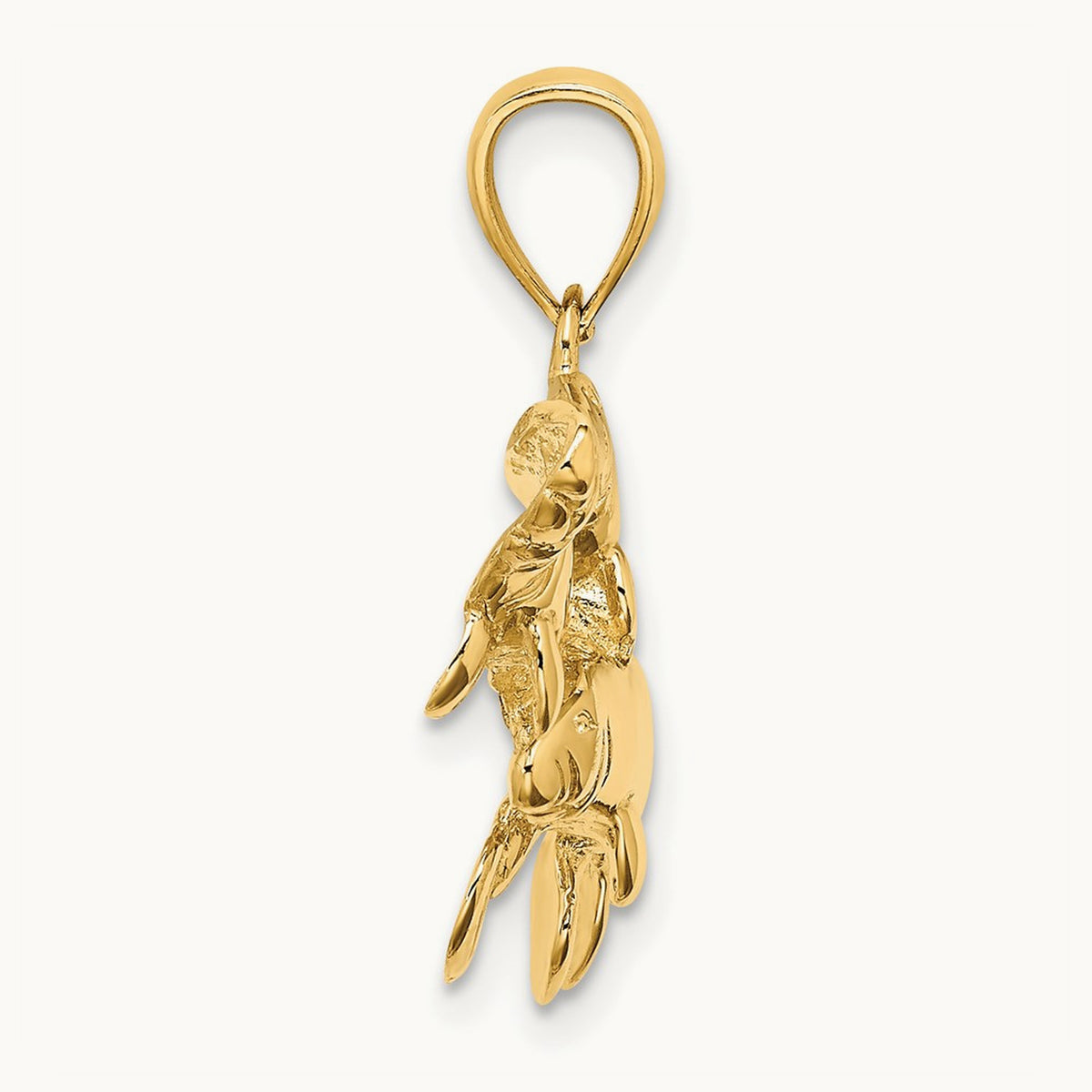 2-D /Polished Three Manatees Charm, 14K