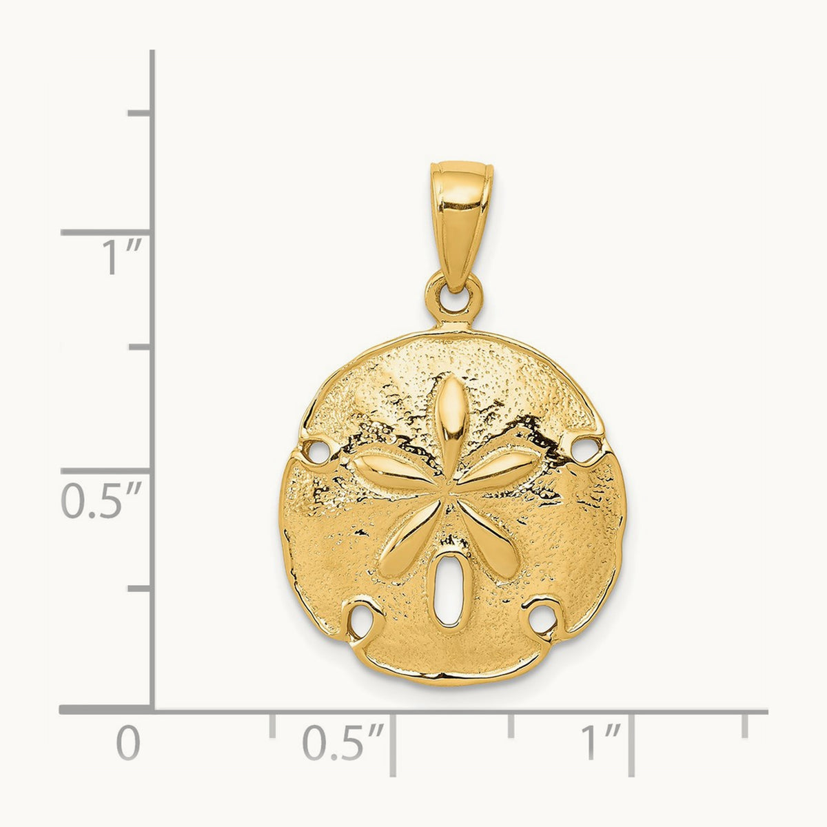 Sand Dollar Pendant, 14K