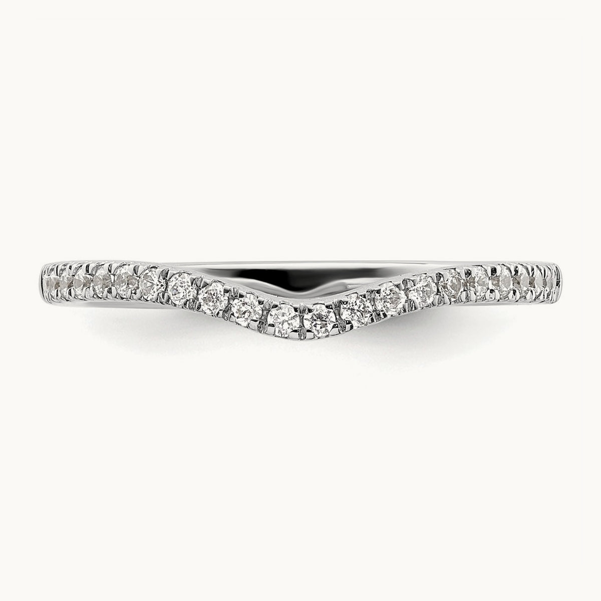 Diamond Wedding Band, 14K White Gold