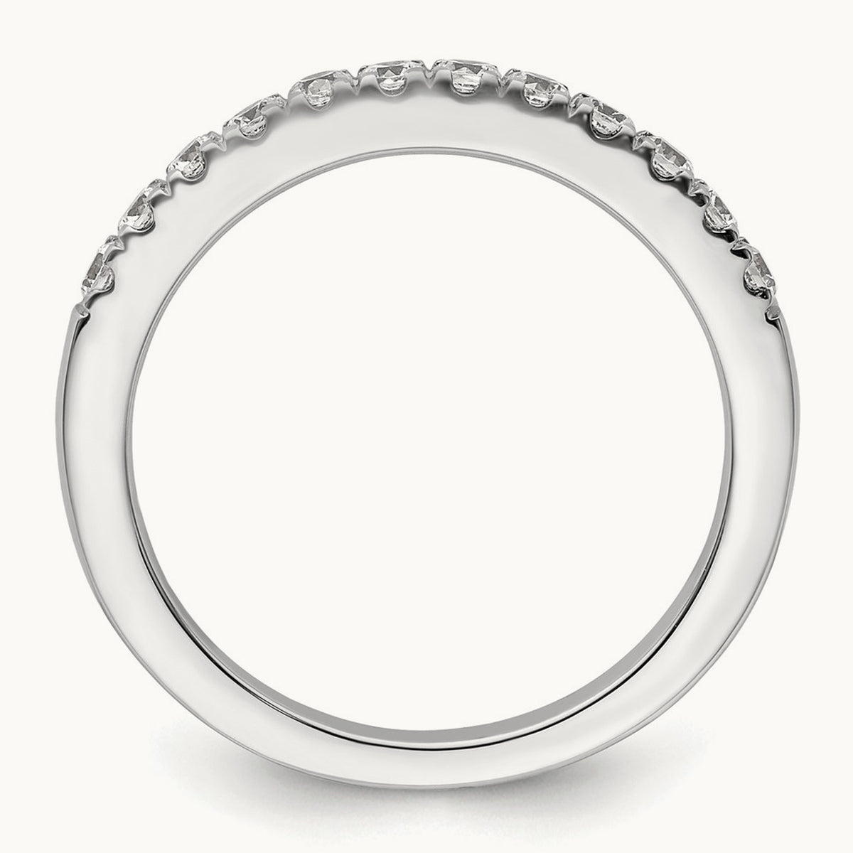 Diamond Wedding Band, 14K White Gold