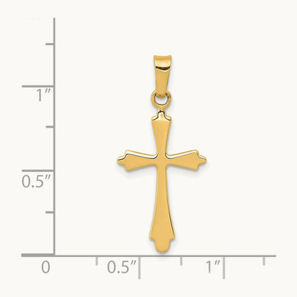 Polished Cross Pendant, 14K
