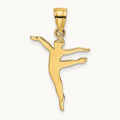 Polished Dancer Charm, 14K