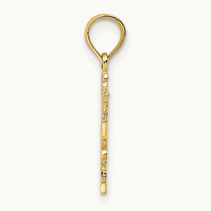 HE LOVES ME Heart Charm, 14K