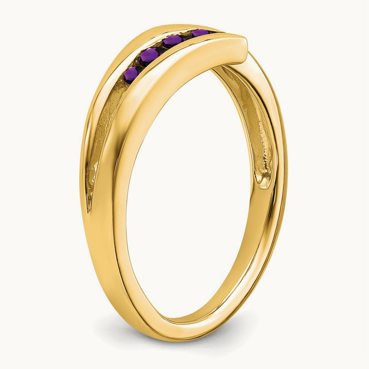 Amethyst 4-stone Ring — 14K Yellow Gold, 7