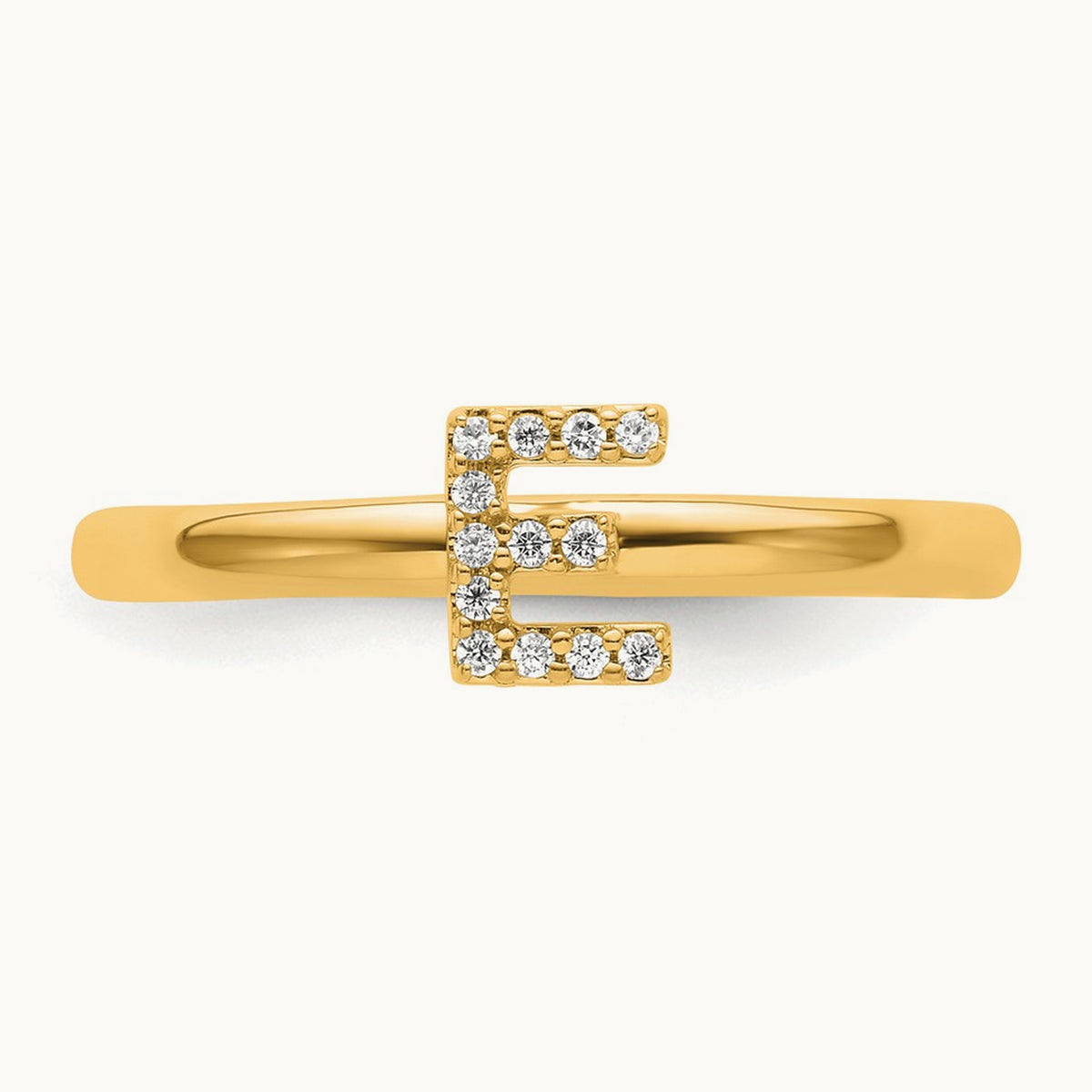 Stackable Diamond Ring — 14K Yellow Gold, E