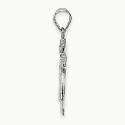AA Diamond Kid Pendant, 14K White Gold
