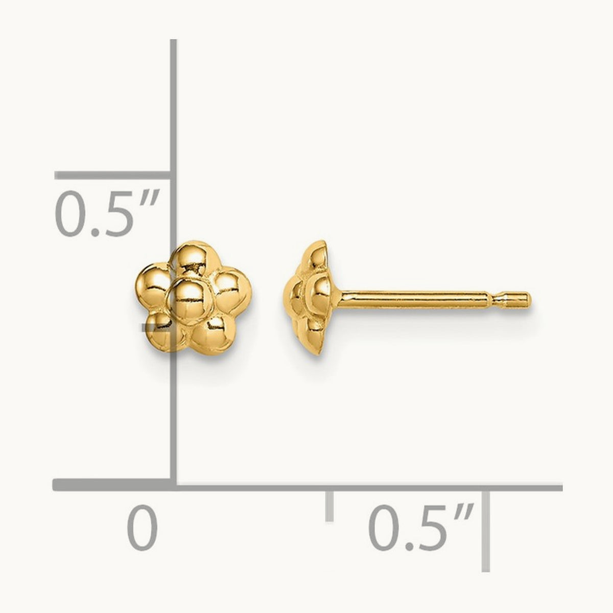 Madi K Flower Post Earrings, 14K