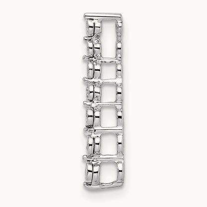 Graduating Diamond Chain Slide, 14K White Gold