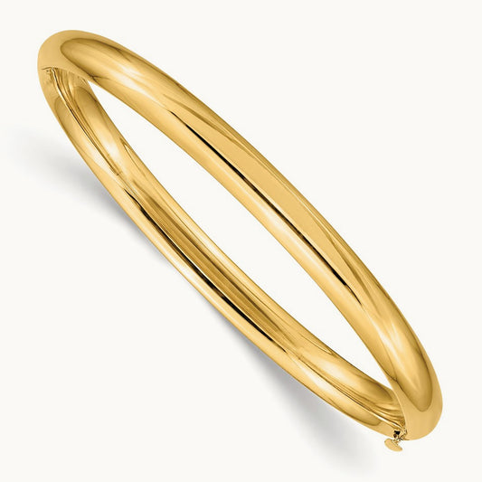 3/16 Polished Hinged Baby Bangle, 14K