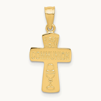 First Holy Communion Cross Pendant, 14K