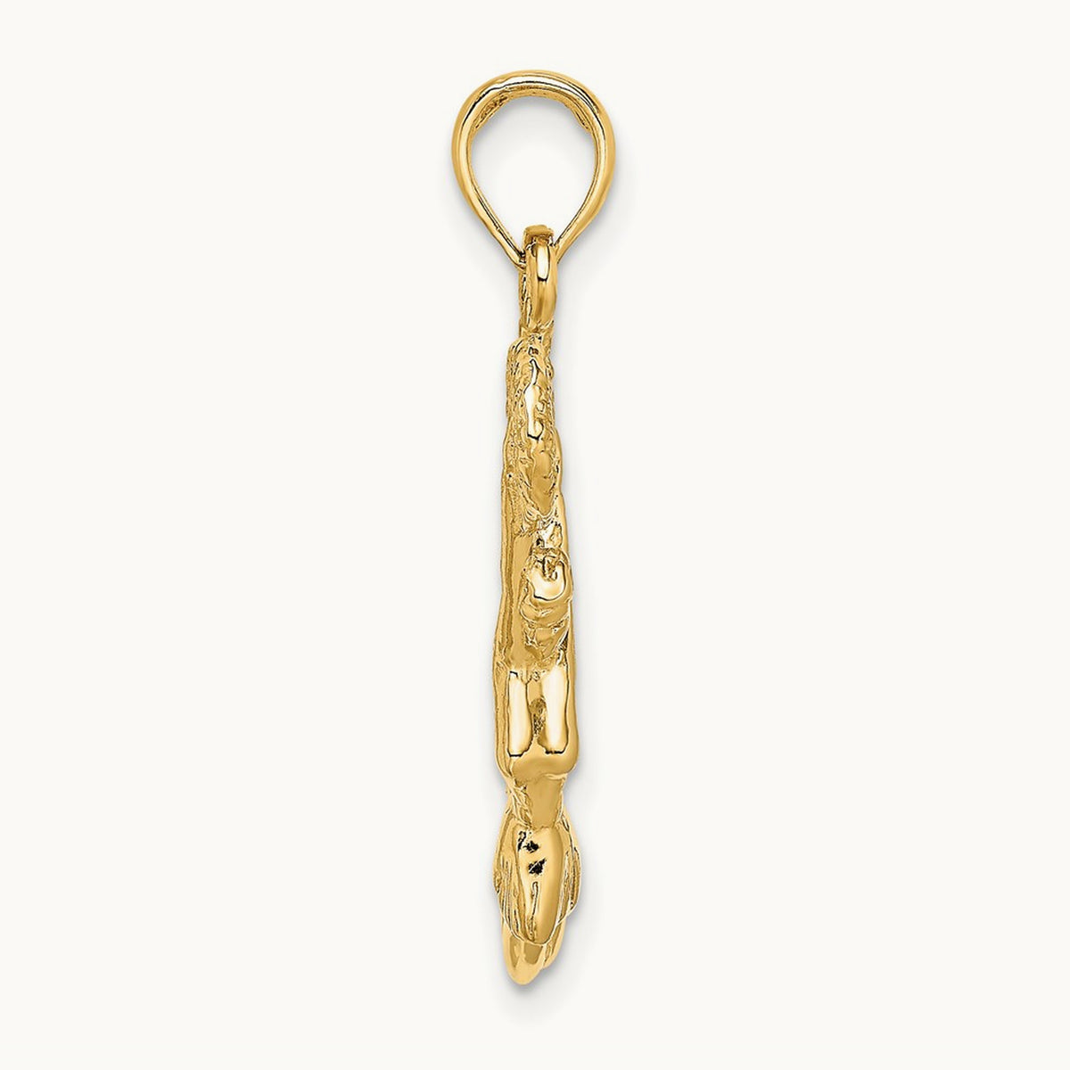 3-D Jumping Cheerleader Charm, 14K