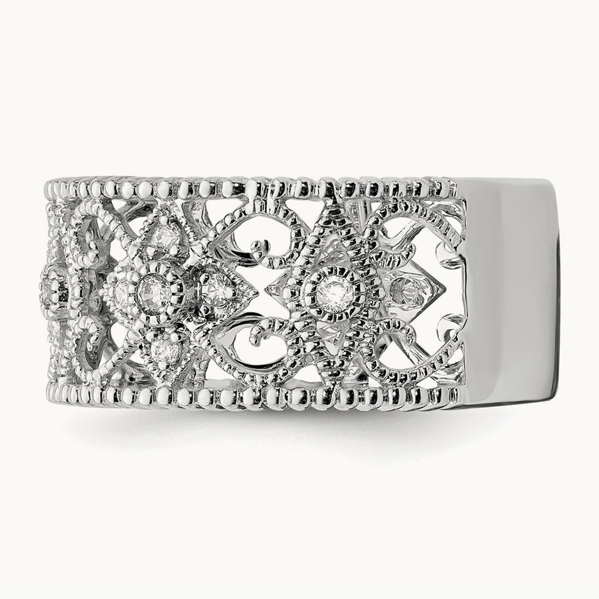 Fashion Band, 0.25 ct tw Lab-Grown Diamond — 14K White Gold