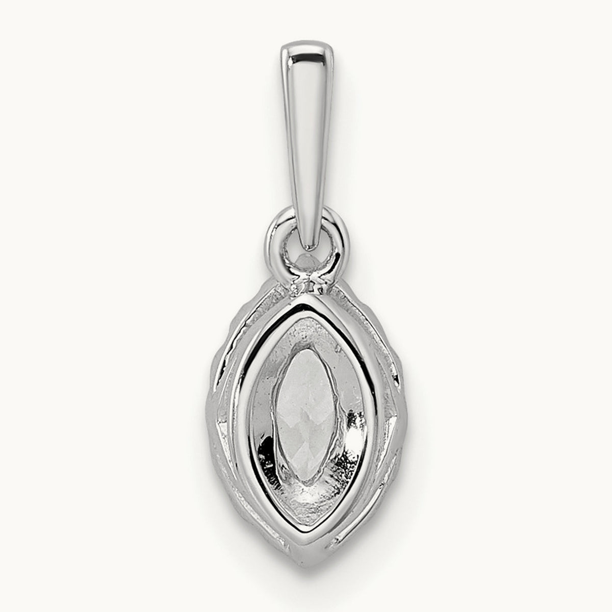 Sapphire April Birthstone Pendant, 0.10 ct tw Lab-Grown Diamond