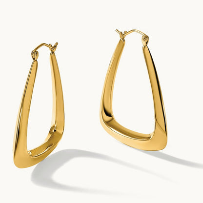 Fancy Hoop Earrings, 14K