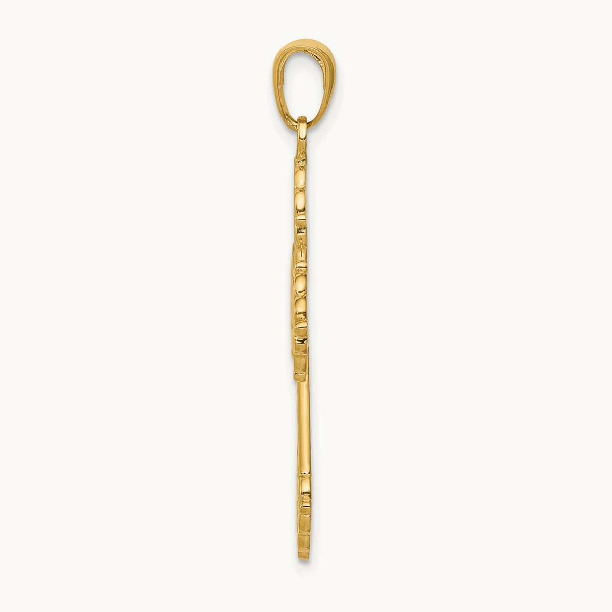 Lacey Budded Cross Pendant, 14K