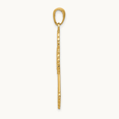 Lacey Budded Cross Pendant, 14K