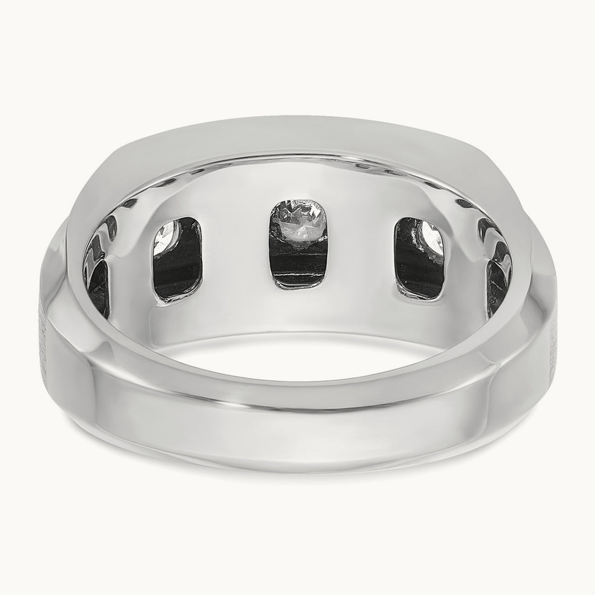 3 Row Men's Ring, 1.75 ct tw Lab-Grown Diamond — photo set