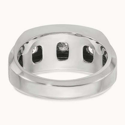 3 Row Men's Ring, 1.75 ct tw Lab-Grown Diamond — photo set