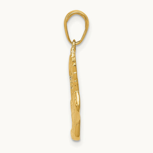 Polished Running Shoe Pendant — 25mm