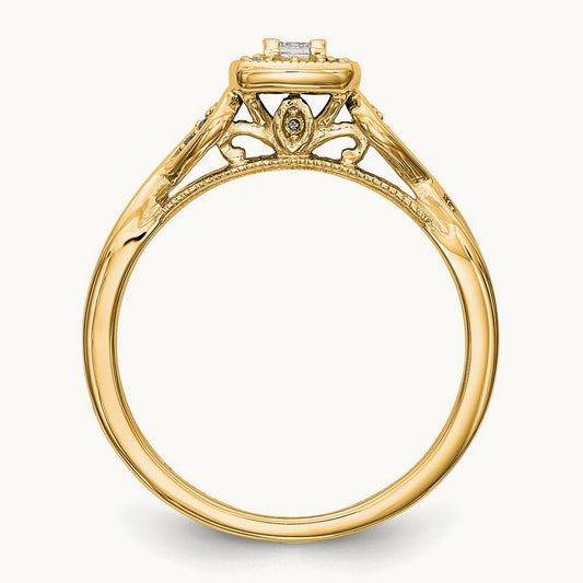 Petite Engagement Ring — 14K Yellow Gold, 7