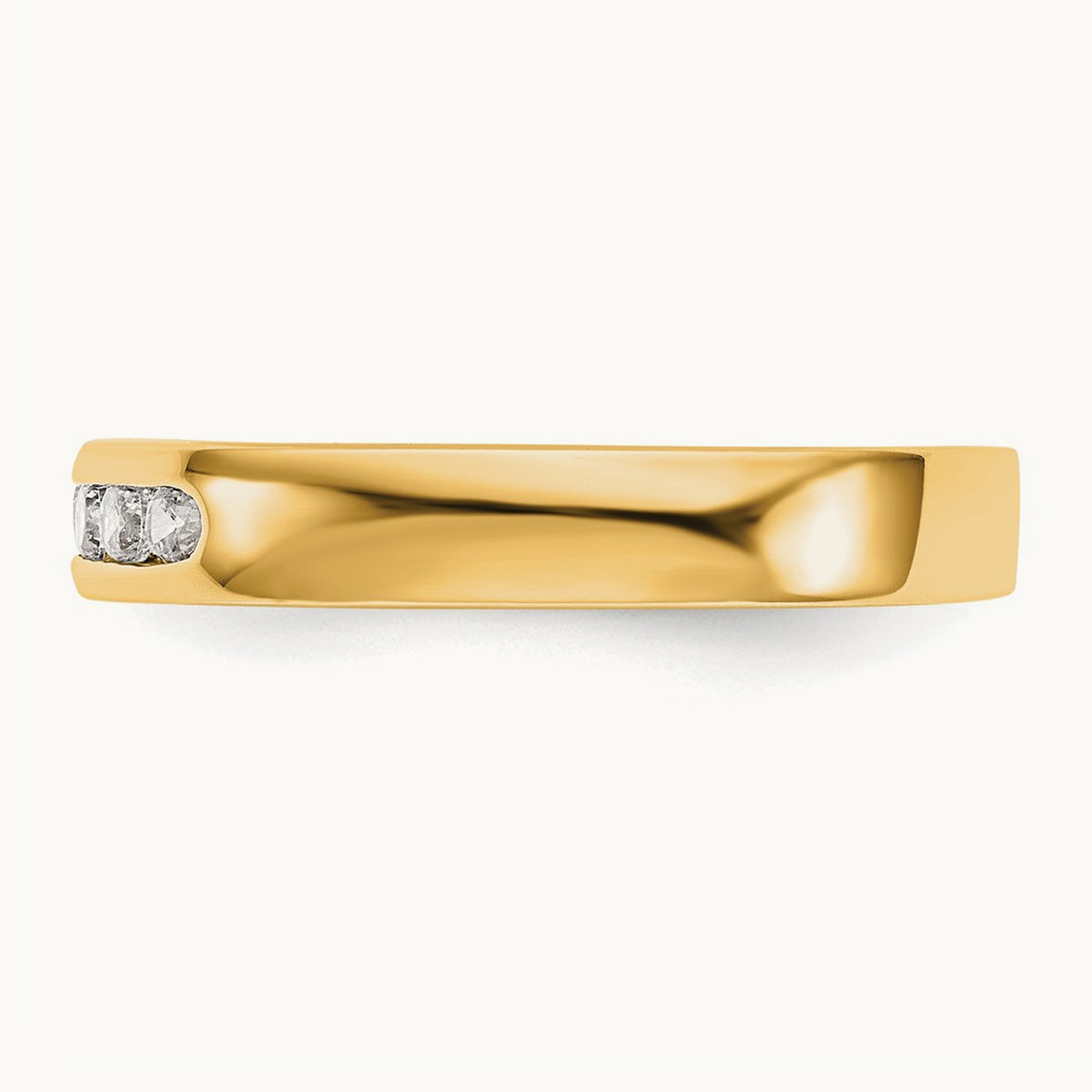 Setting: 5- Stone Closed Channel Band Mounting, 2.0mm — 14K Yellow Gold