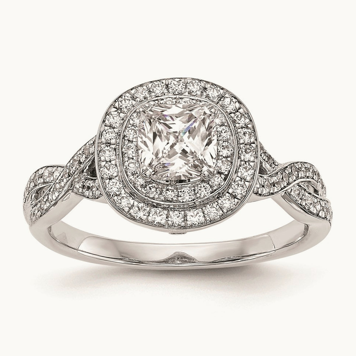 Cushion Halo Engagement Ring Mounting