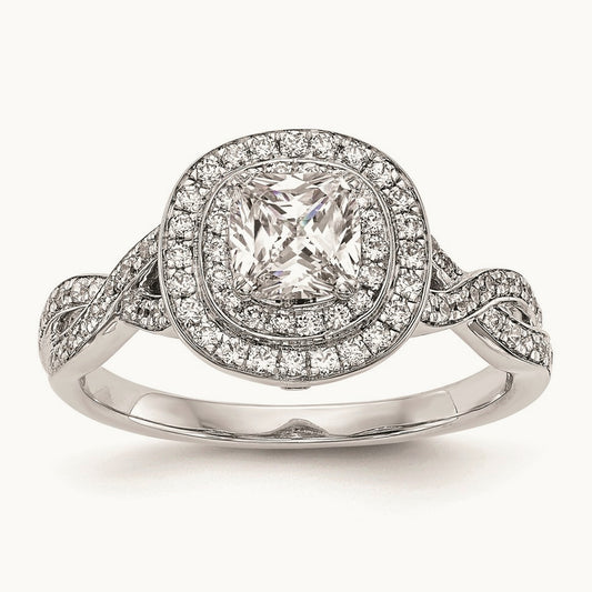 Cushion Halo Engagement Ring Mounting