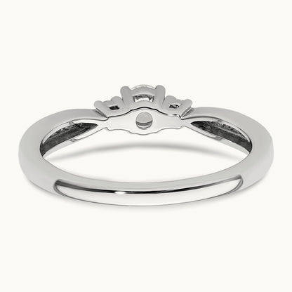 Petite Engagement Ring, 0.25 ct tw Lab-Grown Diamond — 10K White Gold