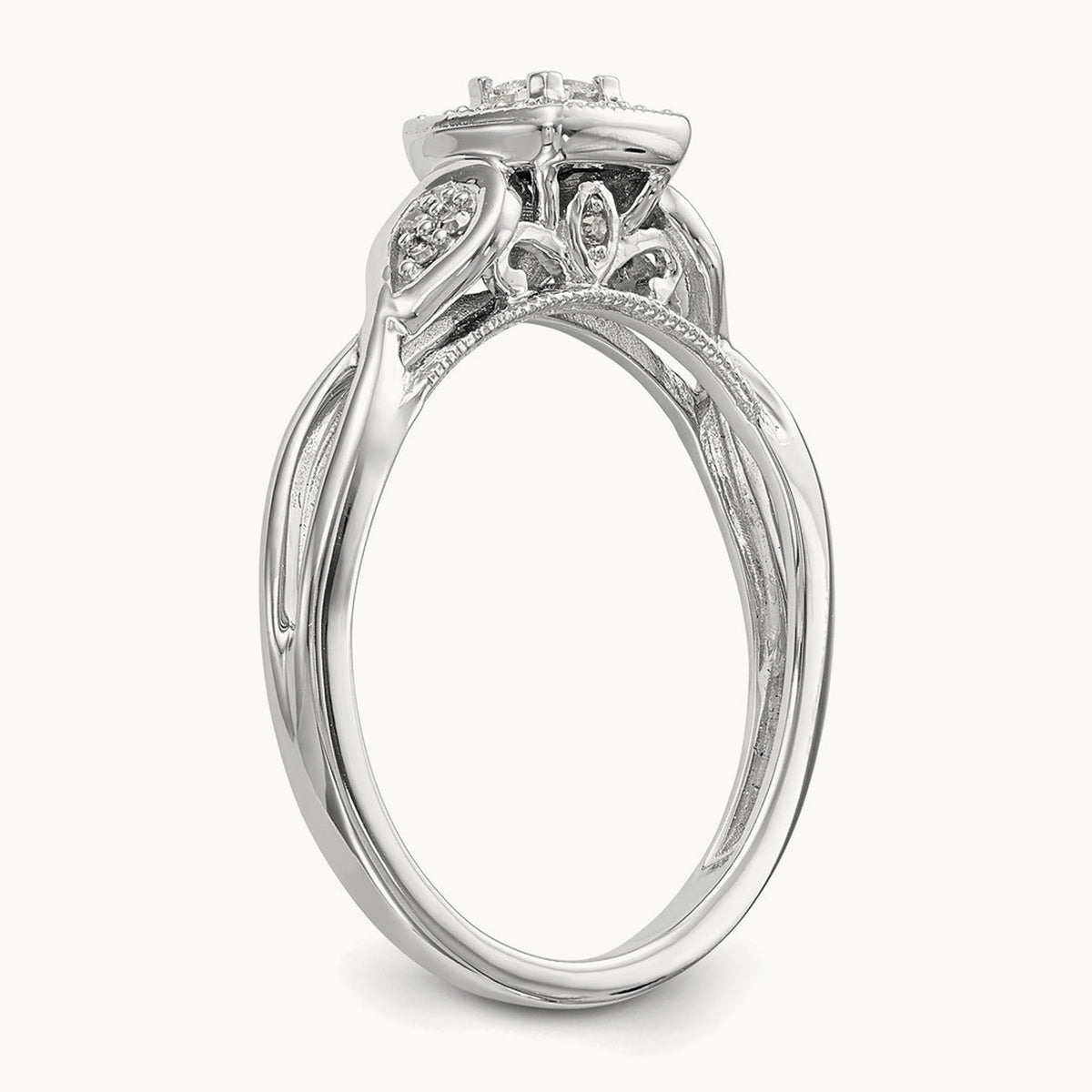 First Promise Complete Diamond Promise/Engagement Ring, 14K White Gold