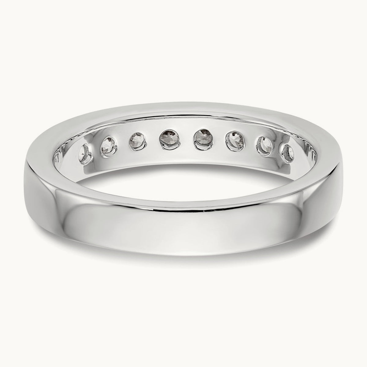 8-Stone Diamond Channel Band, 14K White Gold