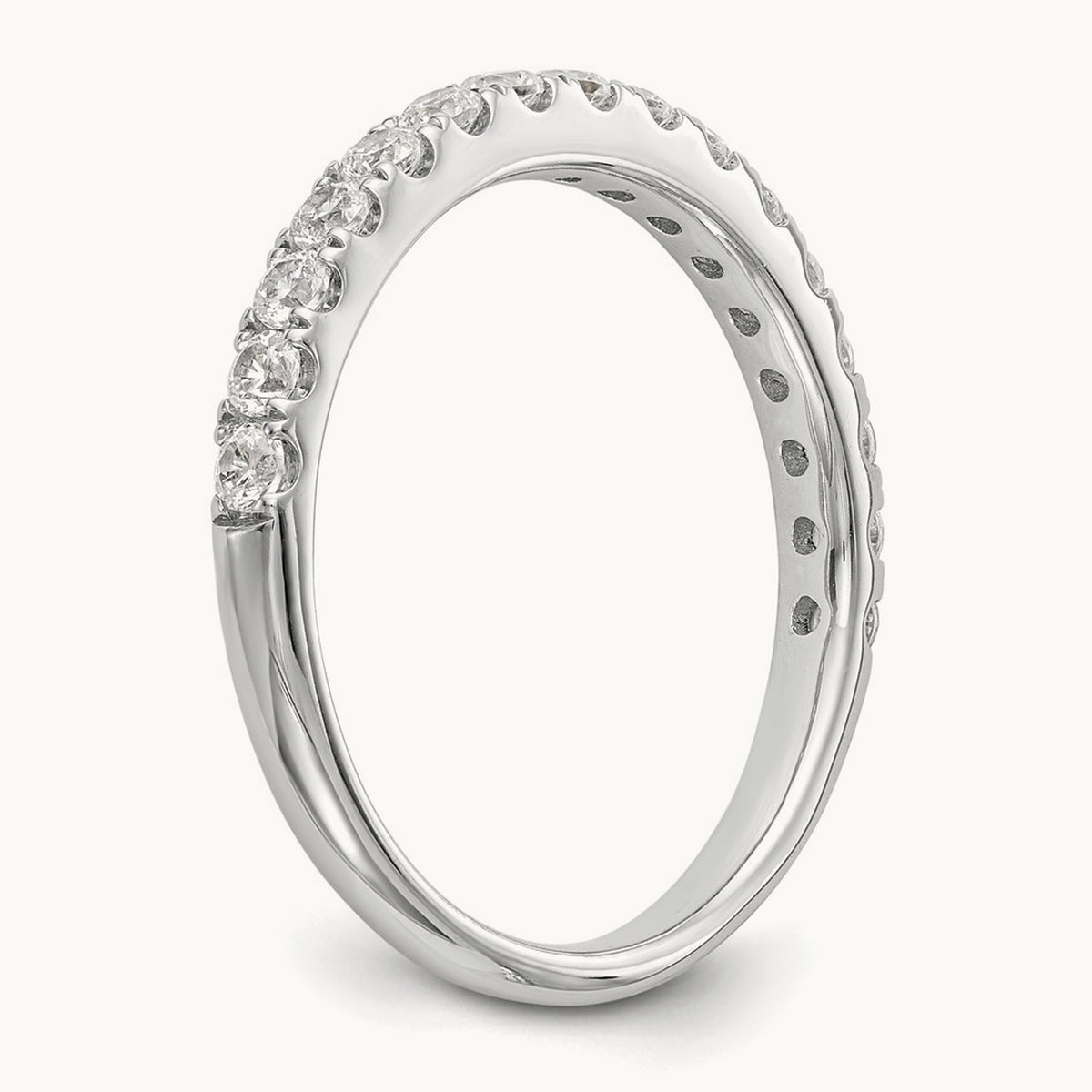 Diamond Wedding Band, 14K White Gold
