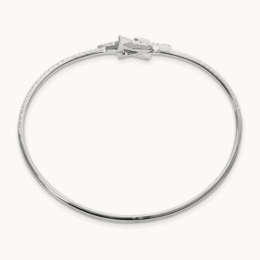 Star Hinged Bangle Bracelet, 1.00 ct tw Lab-Grown Diamond