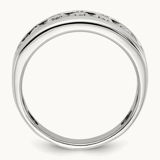 IBGoodman Men's Polished 1ct. Diamond Ring, 14K White Gold
