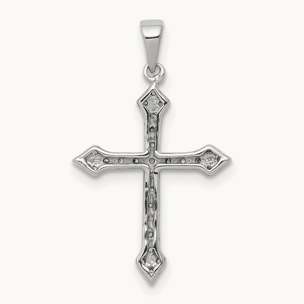 1/10ct. Diamond Cross Pendant — 24.5mm, 0.216 ct