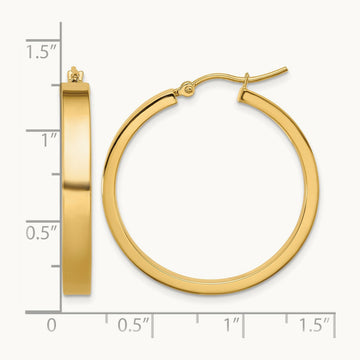 Polished Hoop Earring, 14K